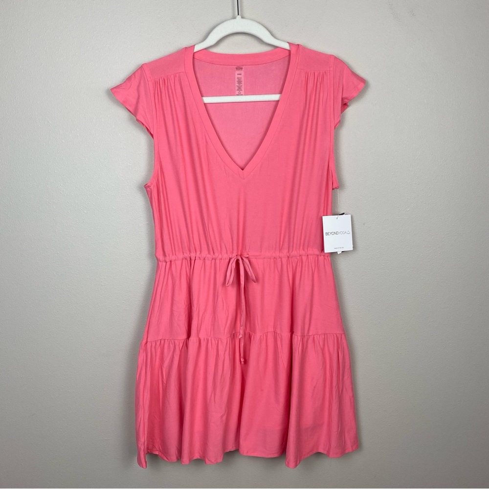 NWT Beyond Yoga Featherweight Out & About Ruffle Dress - Size Medium